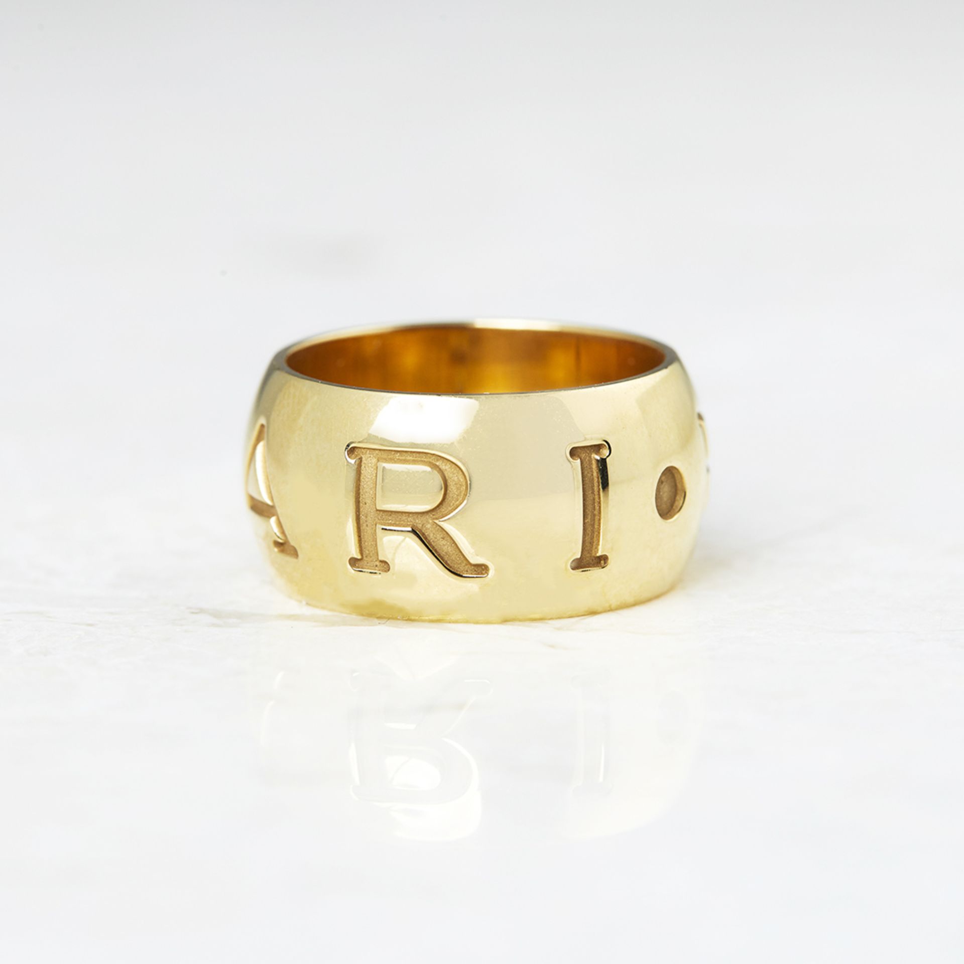 Bulgari 18k Yellow Gold Monologo Ring - Image 3 of 5