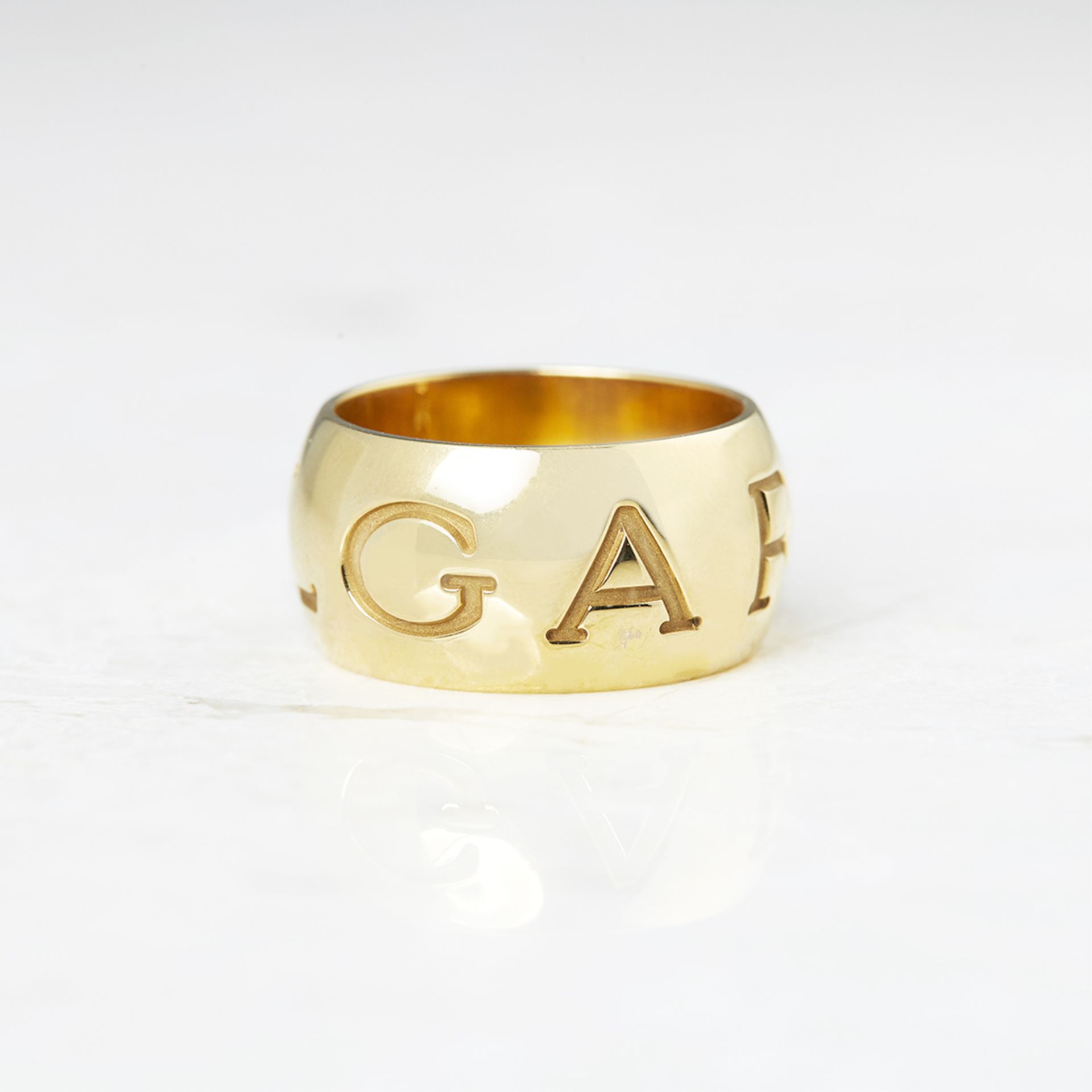 Bulgari 18k Yellow Gold Monologo Ring - Image 4 of 5