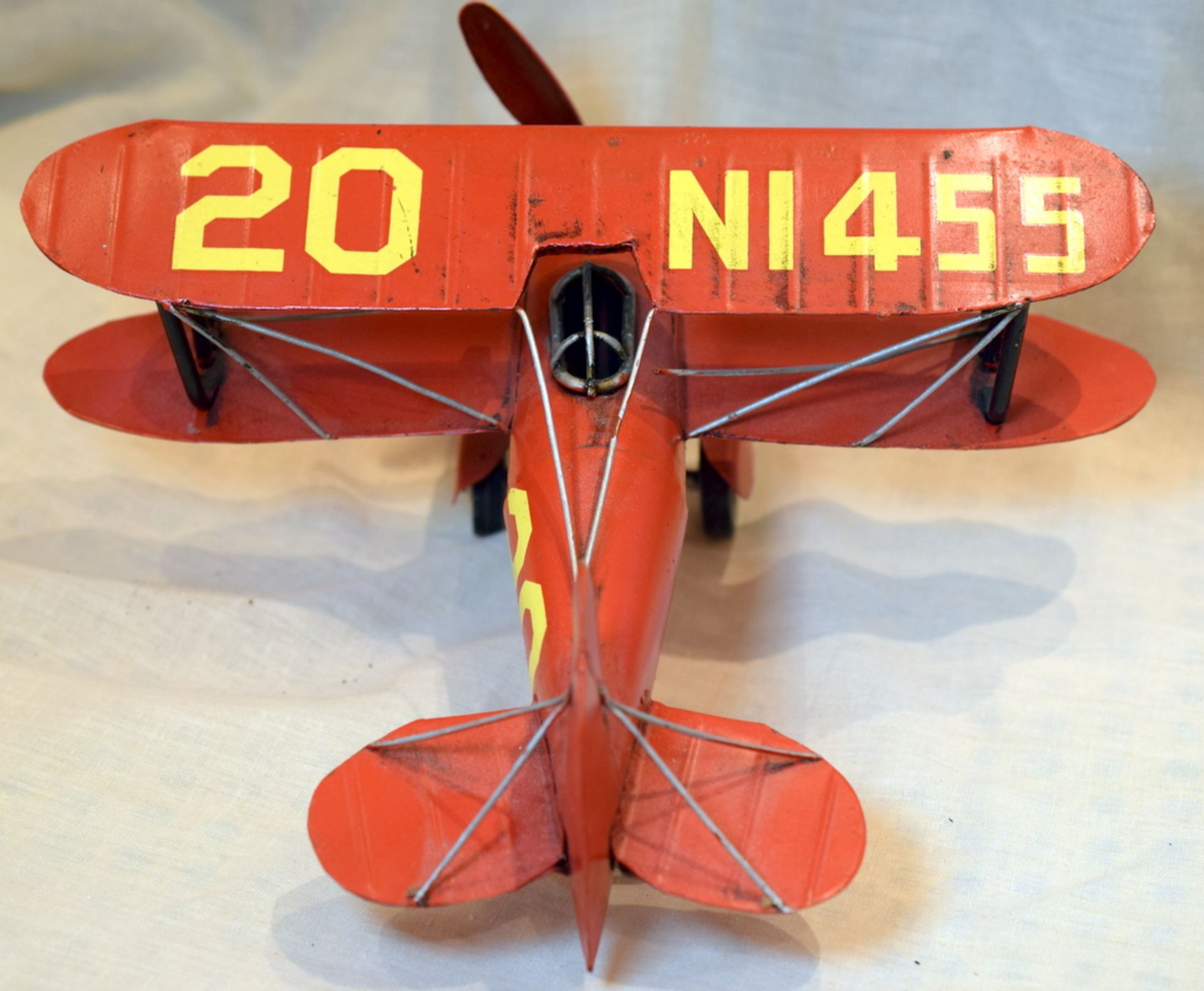 Red Tinplate Biplane - Image 2 of 4