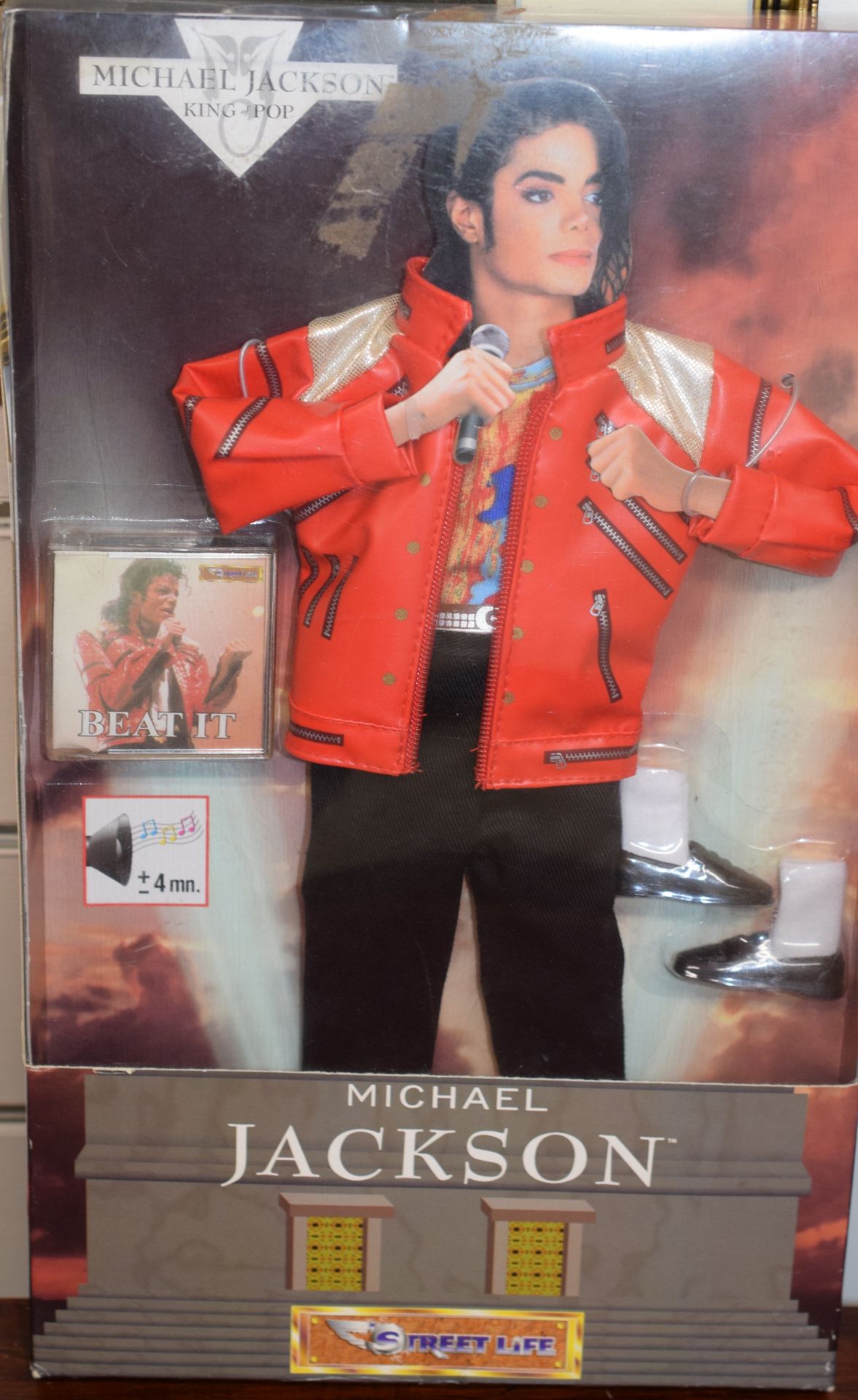 Complete in box is this Michael Jackson Suit For Doll