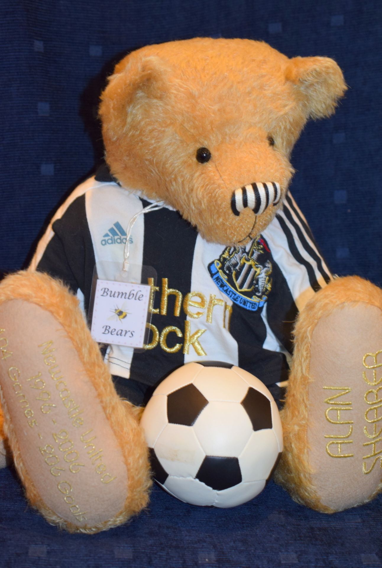 Alan Shearer One Of A Kind Bear By Fiona Wells