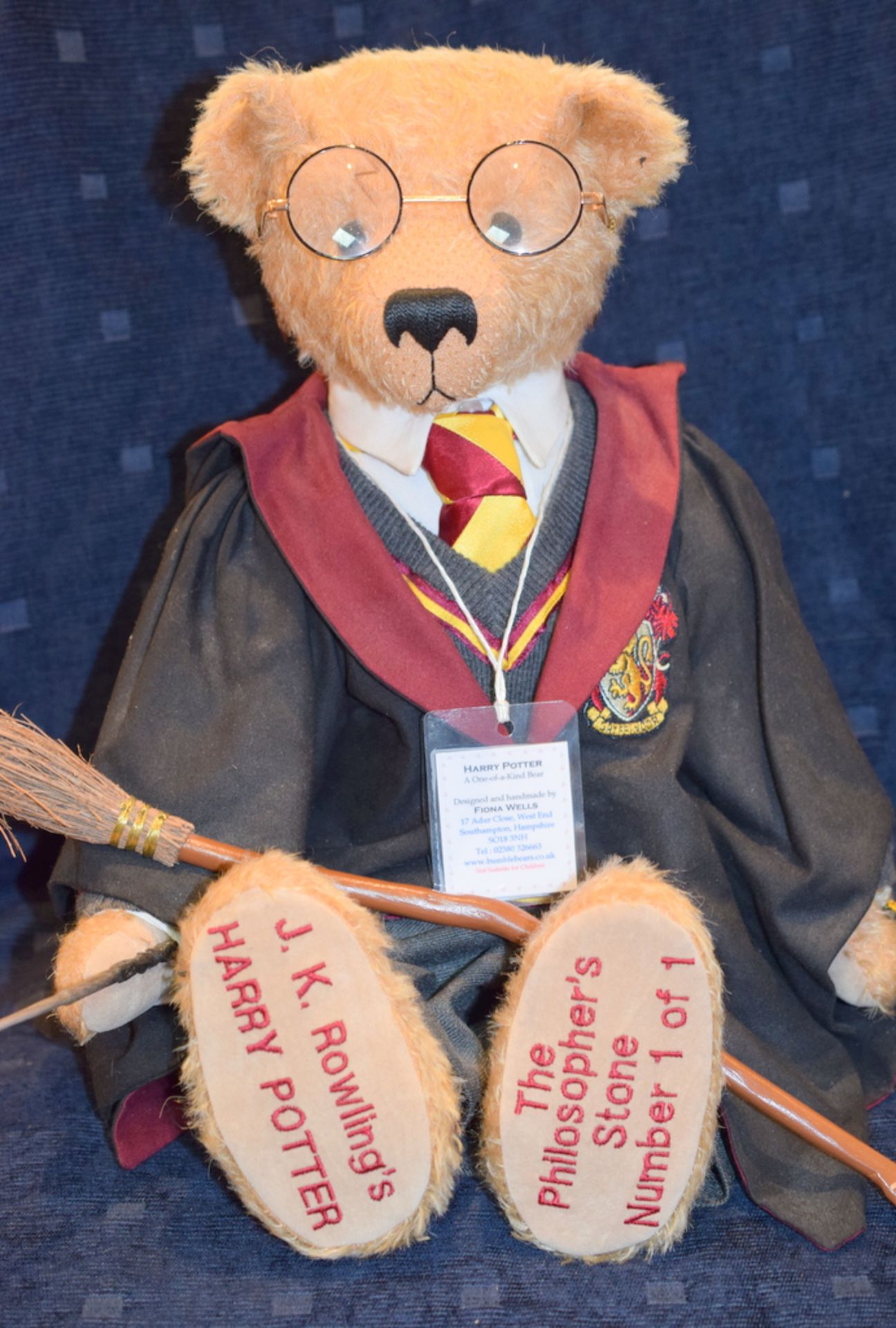 Rare Harry Potter Bear, One Of A Kind By Fiona Wells