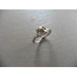 1.33ct diamond set solitaire ring. Set with a round cut diamond, K colour, VS1 clarity weighing