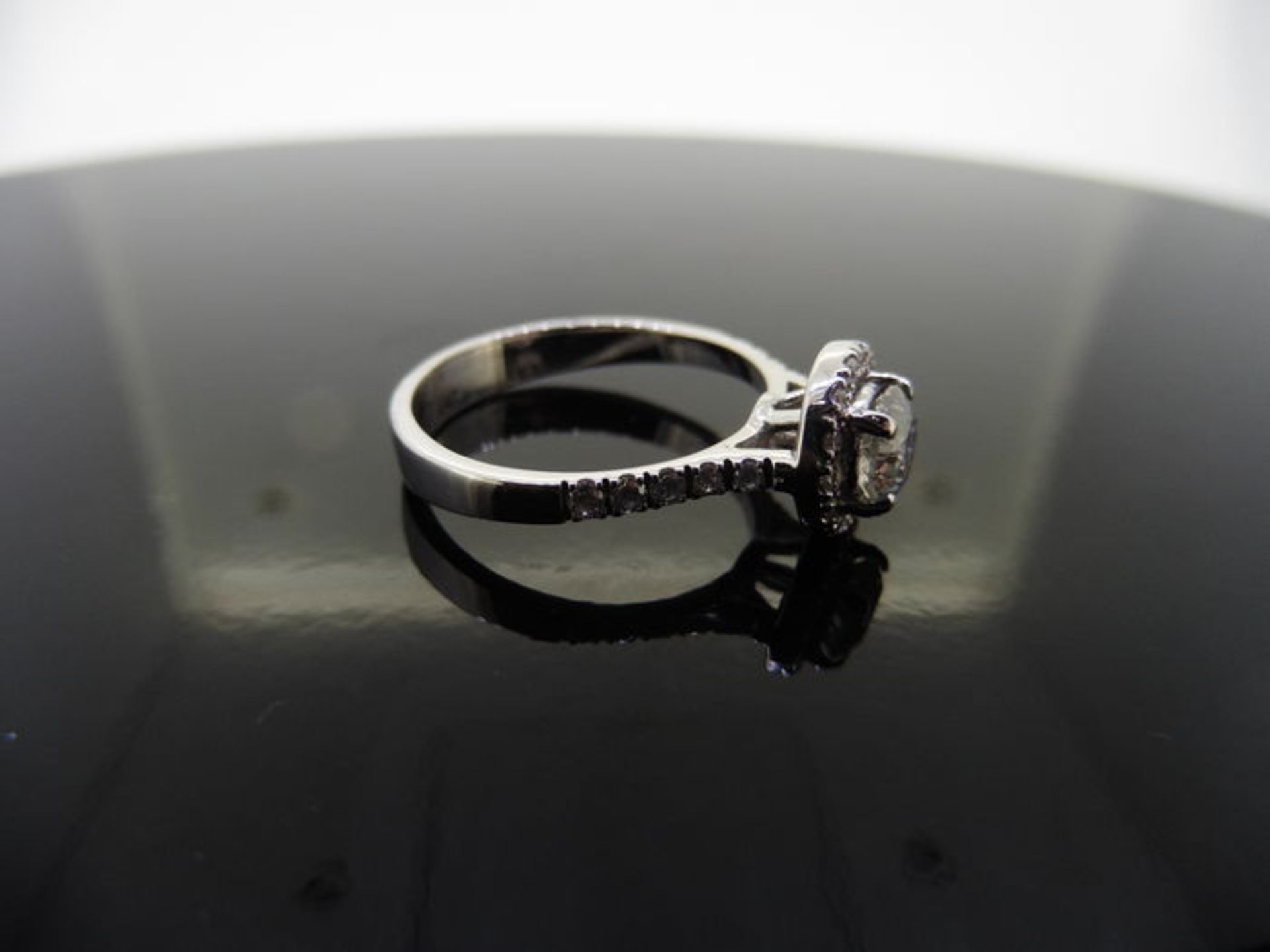 1.00ct diamond set solitaire ring. Set with a 1ct enhanced brilliant cut diamond, J colour, P1. - Image 3 of 4