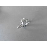 1.50ct Diamond solitaire ring. Set in 18ct white gold, size M. H colour, si3 clarity ( enhanced