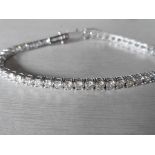 6.60ct Diamond tennis bracelet set with brilliant cut diamonds of I/J colour, si2 clarity. All set