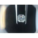 1.14ct asscher cut diamond. F colour, SI2 clarity. 5.62 x 5.62 x 3.82mm. GIA certification _