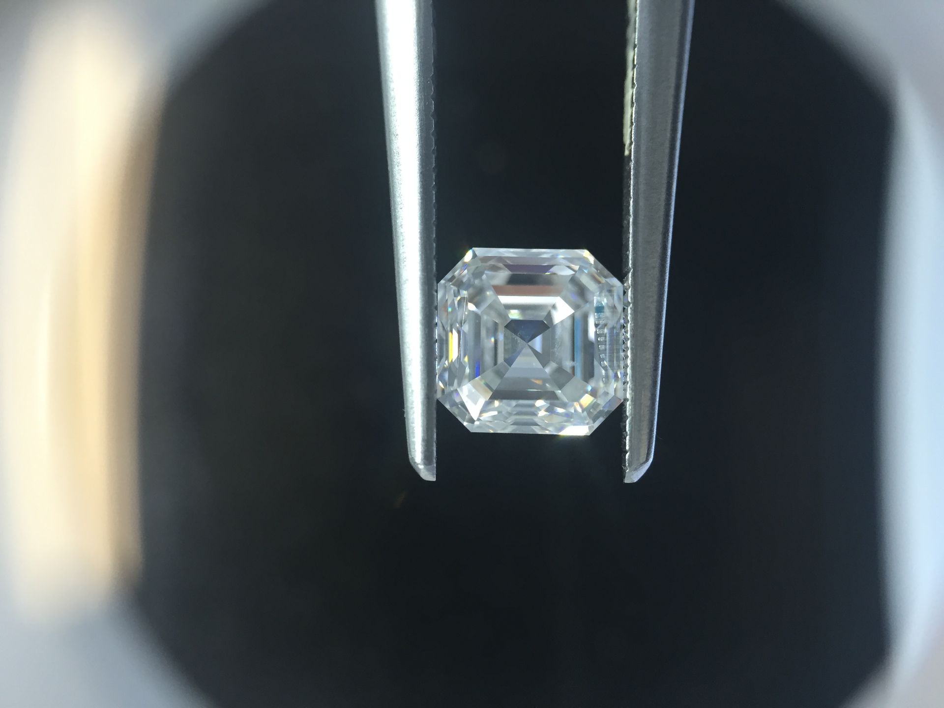 1.14ct asscher cut diamond. F colour, SI2 clarity. 5.62 x 5.62 x 3.82mm. GIA certification _