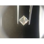 1.07ct princess cut diamond. G colour, SI1 clarity. No certification. Valued at £7755For more