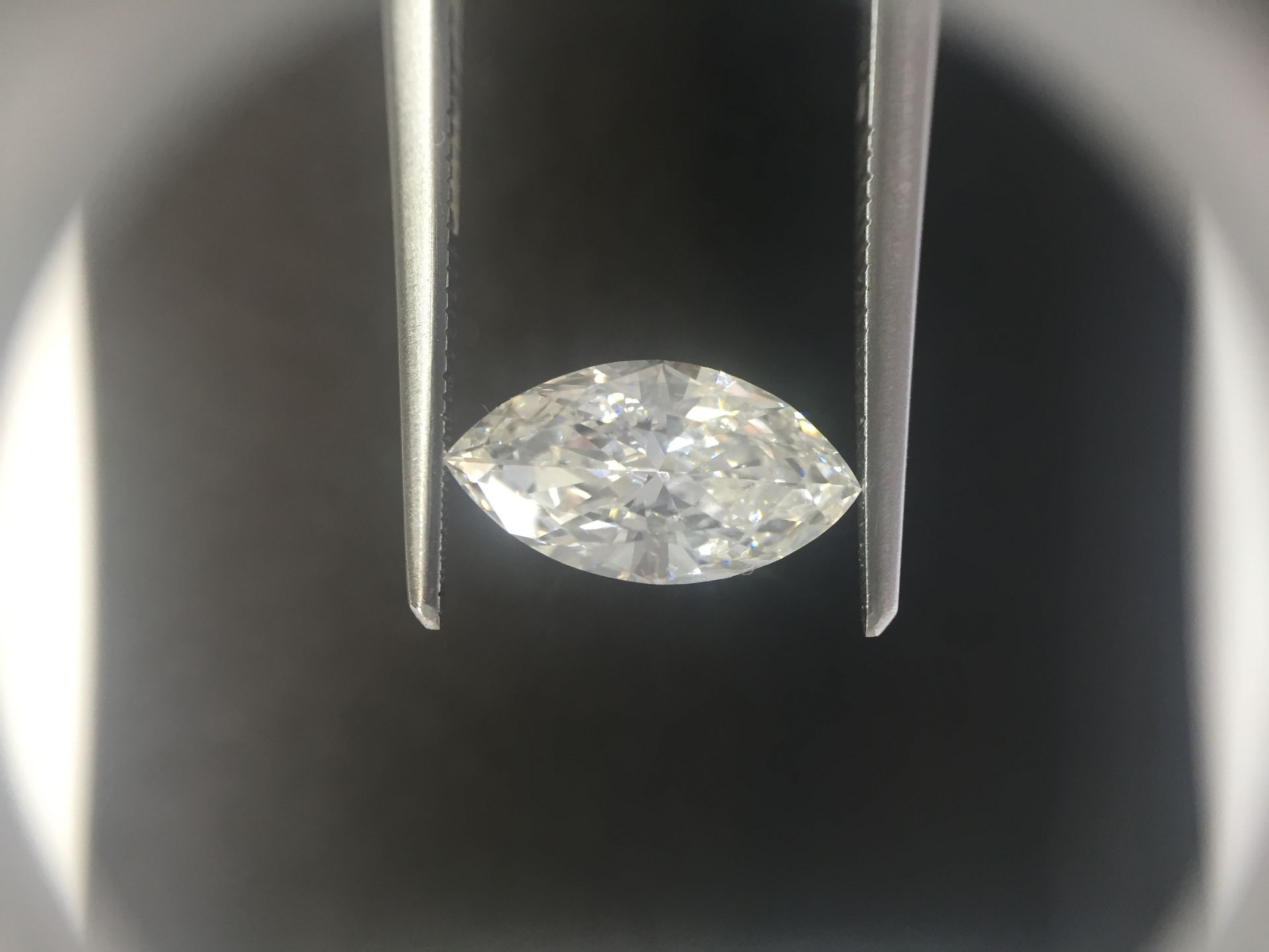 1.05ct marquise cut diamond. F colour, Si1 clarity. No certification. Valued at £10410For more