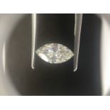 1.13ct marquise cut diamond. I colour, Si2 clarity. 10.42 x 5.49 x 3.46mm. GIA certificate _
