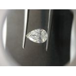 1.01ct pear cut diamond. F colour, SI1 clarity. GIA certification _ 1172582773. 9.15 x 6.11 x 3.