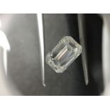 3.02ct emerald cut diamond. G colour, vvs1 clarity. 9.71 x 6.51 x 5.03mm. IGI certificate _