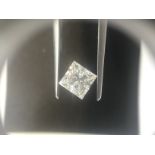 1.02ct princess cut diamond. G colour, VS1 clarity. GIA certification _ 6232535141. 5.69 x 5.68 x
