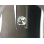 1.20ct cushion cut diamond. D colour, VS2 clarity. 5.78 x 5.52 x 3.67mm. GIA certification _