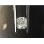1.01ct cushion cut diamond. G colour, VS2 clarity. 6.08 x 5.29 x 3.63mm. GIA certification _