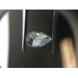 1.00ct pear cut diamond. G colour, SI2 clarity. GIA certification _ 1228479160. 9.18 x 5.52 x 3.