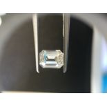 1.01ct emerald cut diamond. H colour, Si1 clarity. 6.43 x 4.83 x 3.36mm. GIA certificate _