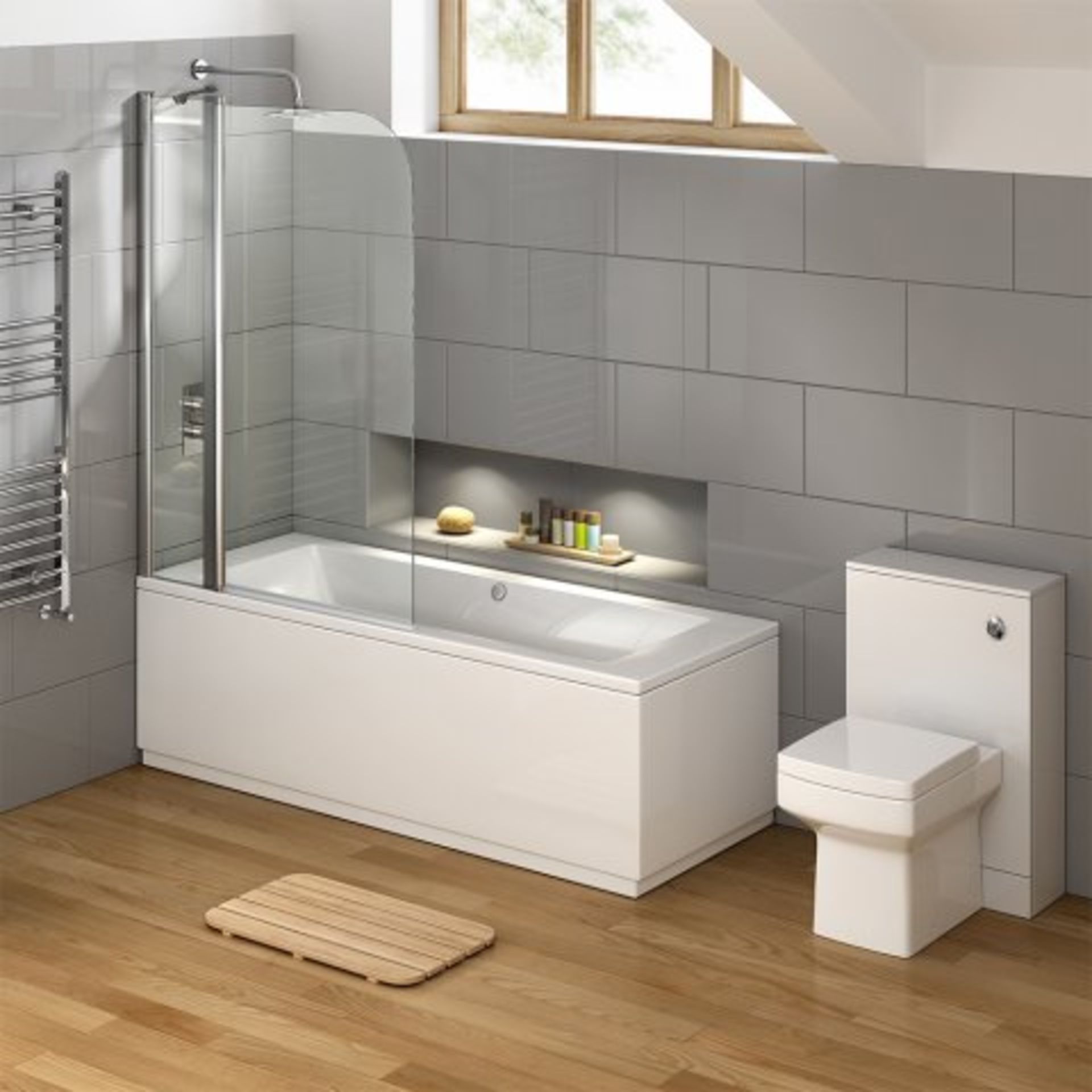 (Z66) 1000mm - 6mm - EasyClean Straight Bath Screen. RRP £224.99. The clue is in the name: Easy - Image 3 of 5
