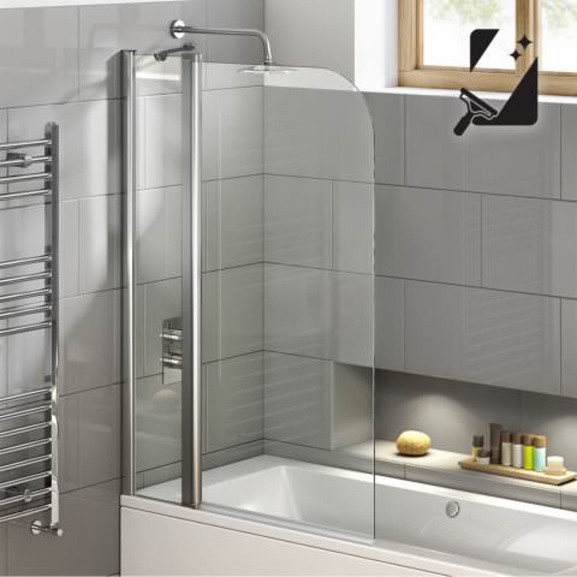 (Z66) 1000mm - 6mm - EasyClean Straight Bath Screen. RRP £224.99. The clue is in the name: Easy