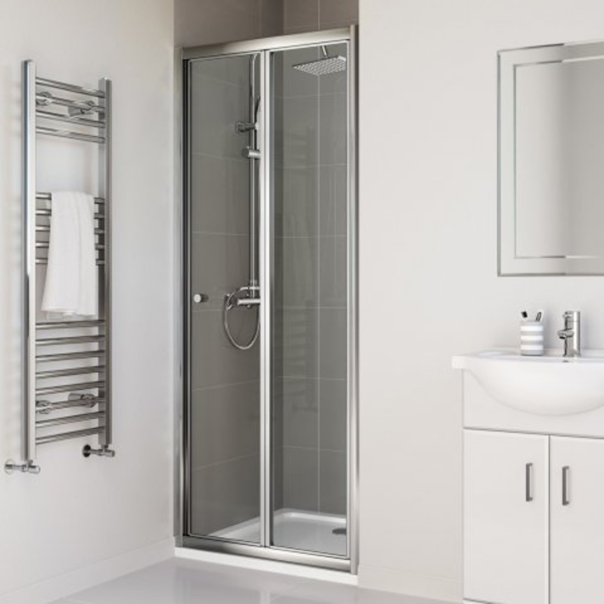 (Z65) 760mm - Elements Bi Fold Shower Door Do you have an awkward nook or a tricky recess in your