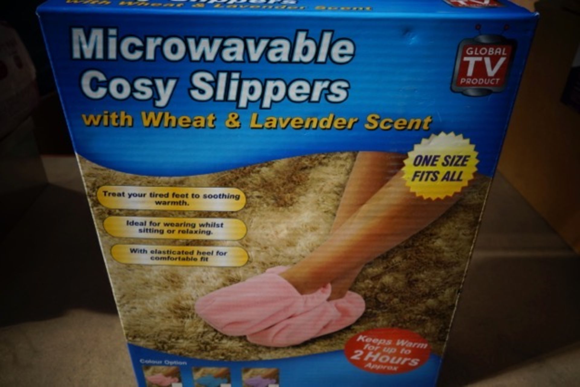 36 x Brand New Microwavable Cosy Slippers with Wheat & Lavender Scent - Image 2 of 2
