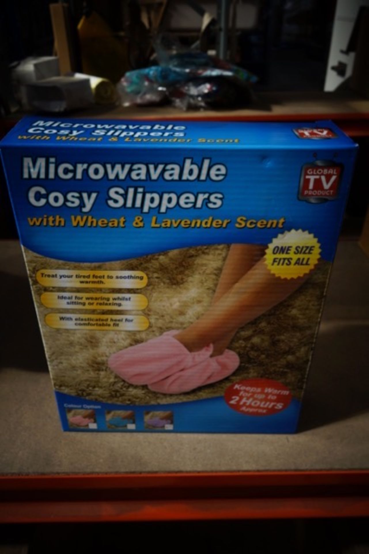 36 x Brand New Microwavable Cosy Slippers with Wheat & Lavender Scent