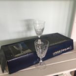 Boxed set of six French crystal glasses - Cristal D'Arques Pompadour (17cl) - Includes free UK