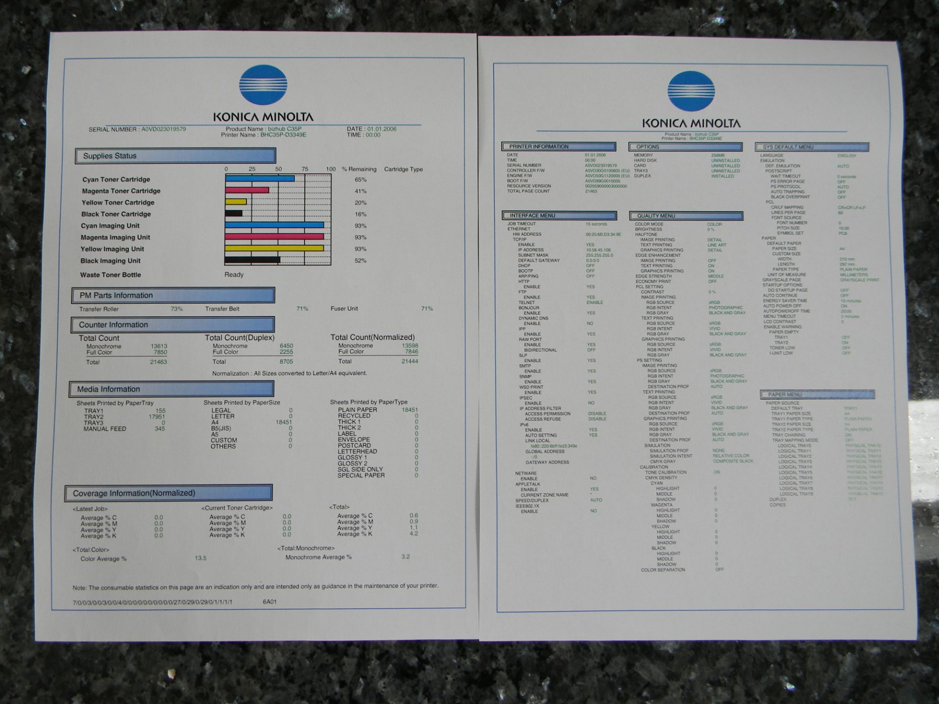 Konica Minolta Biz Hub C35 Colour A4 desktop Laser Printer. - Image 5 of 5