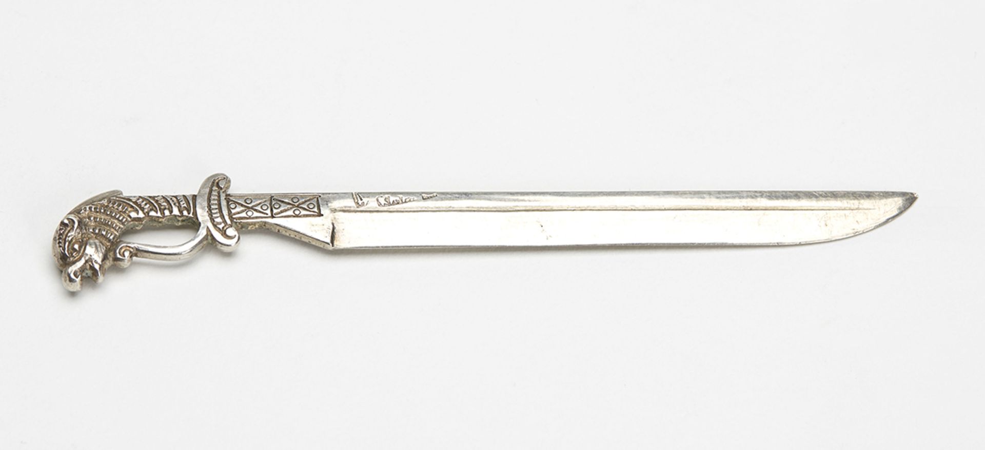VINTAGE CONTINENTAL NOVELTY SILVER LETTER OPENER 20TH C. - Image 2 of 7