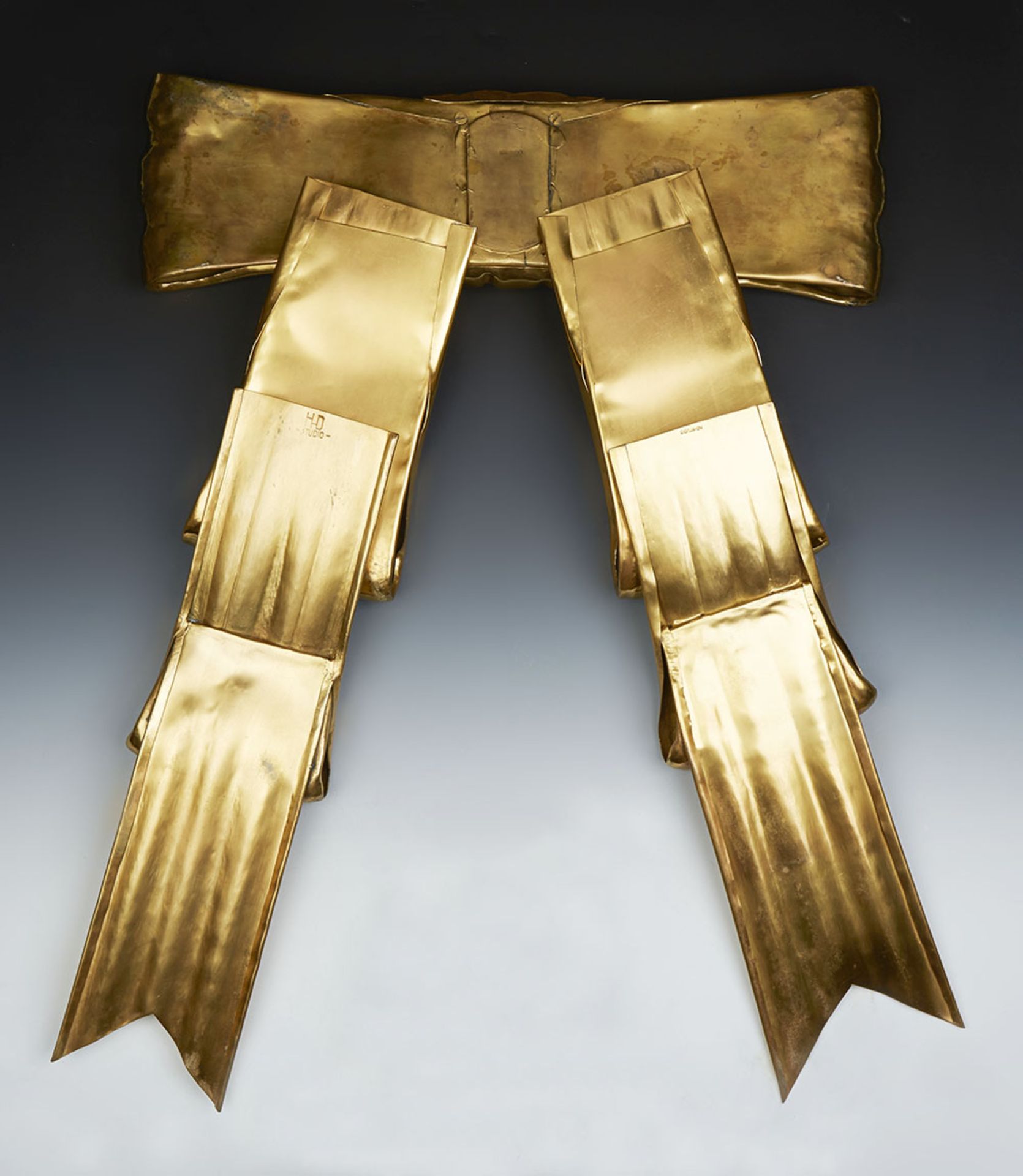 DULANY STUDIO GILT METAL BOW BY HELEN HUGHES EARLY 20TH C. - Image 3 of 11