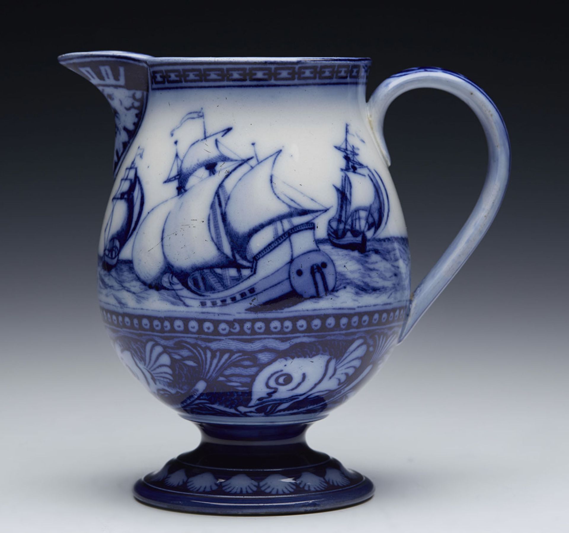 ANTIQUE DOULTON BURSLEM SHIPPING SCENE JUG c.1895 - Image 4 of 8