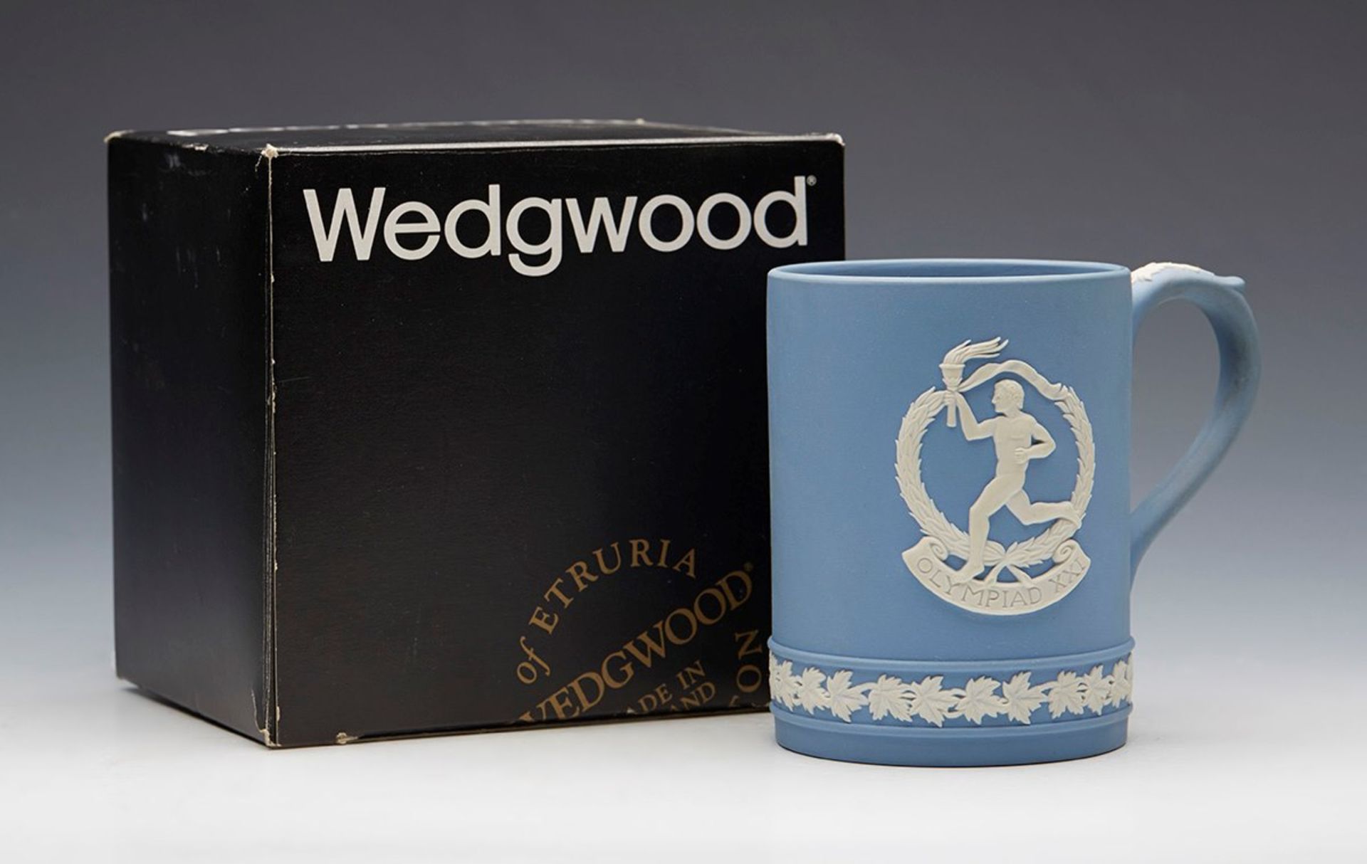 VINTAGE WEDGWOOD MONTREAL OLYMPIAD XXI COMMEMORATIVE MUG 1976