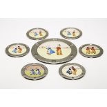 WMF SECESSIONIST DUTCH CHILDREN COASTER SET c.1910-20