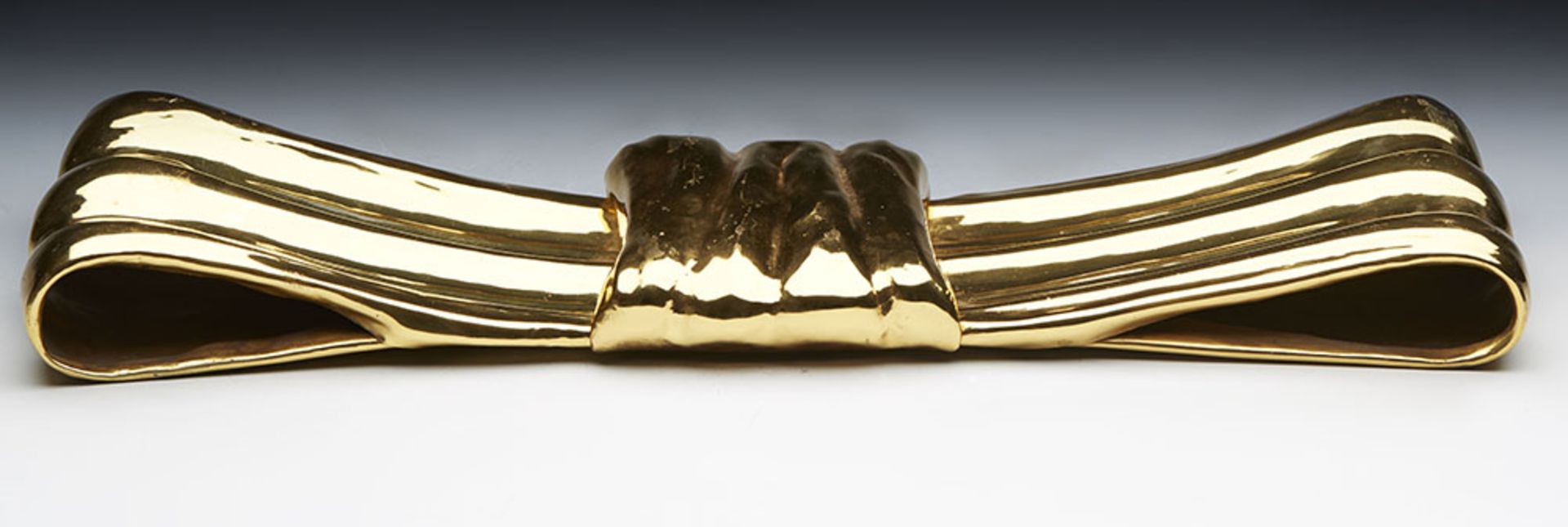 DULANY STUDIO GILT METAL BOW BY HELEN HUGHES EARLY 20TH C. - Image 10 of 11