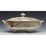 AESTHETIC MOVEMENT BROWNHILL KIOTO PATTERN LIDDED TUREEN DATED 1883