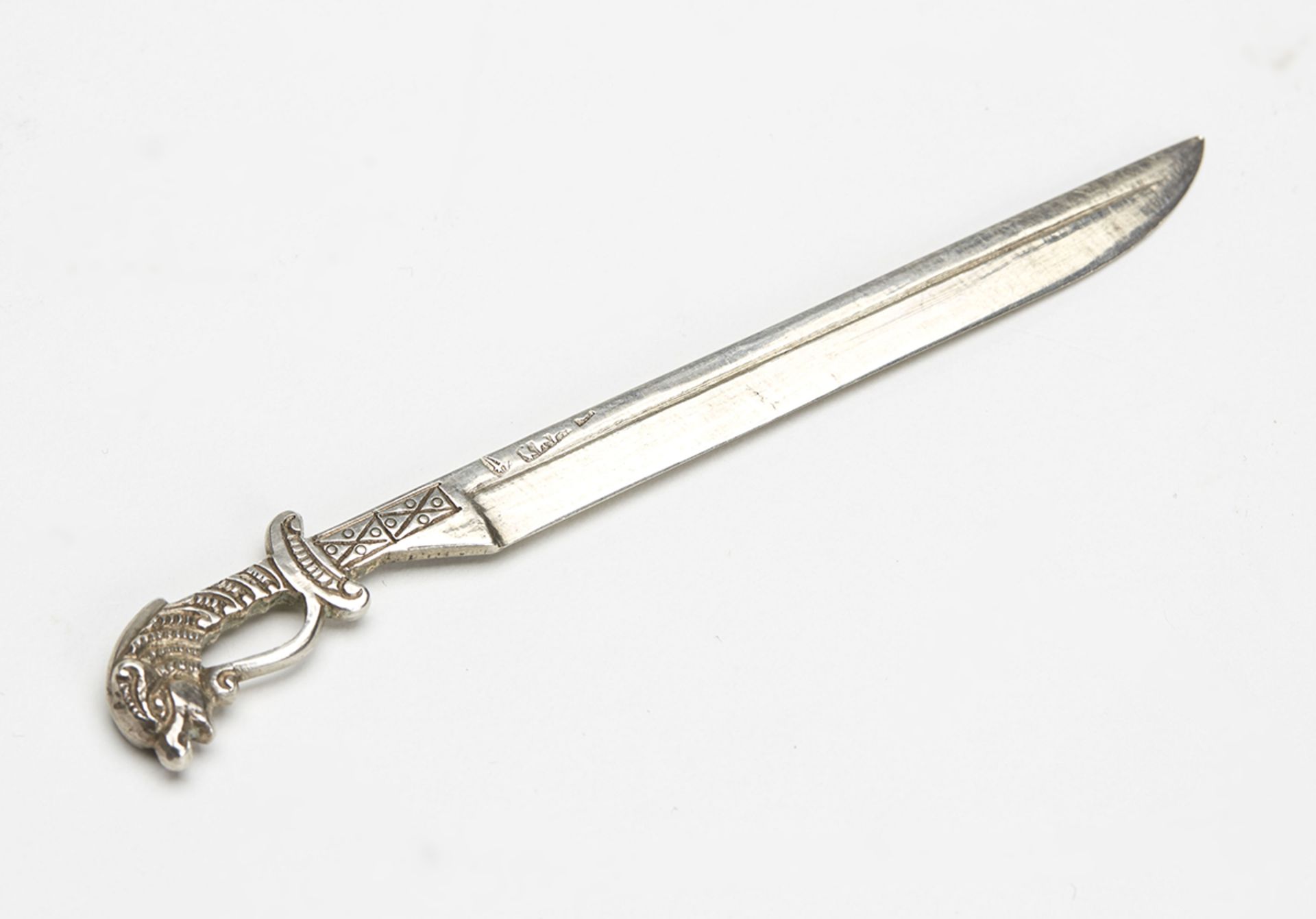 VINTAGE CONTINENTAL NOVELTY SILVER LETTER OPENER 20TH C.