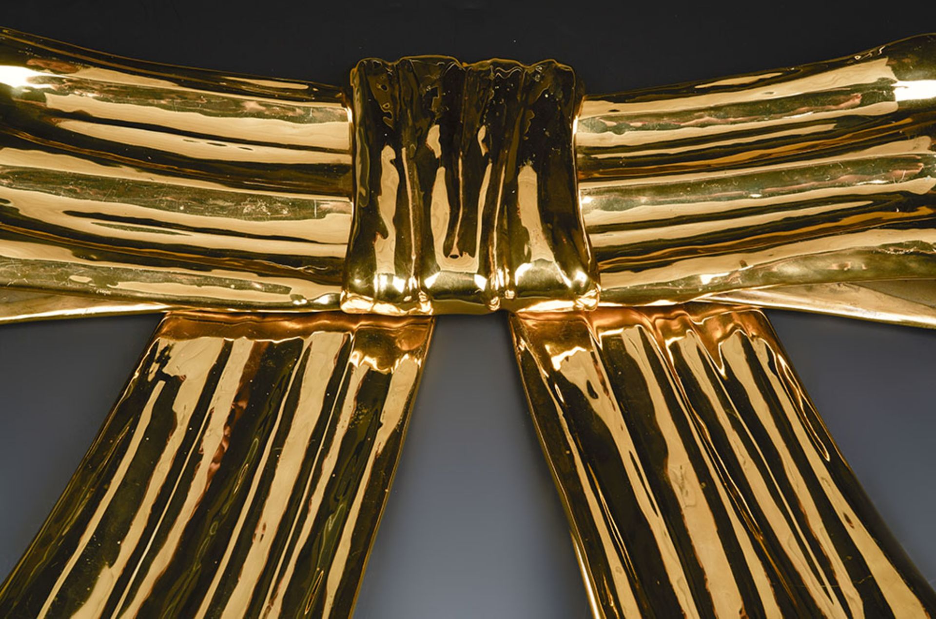 DULANY STUDIO GILT METAL BOW BY HELEN HUGHES EARLY 20TH C. - Image 5 of 11