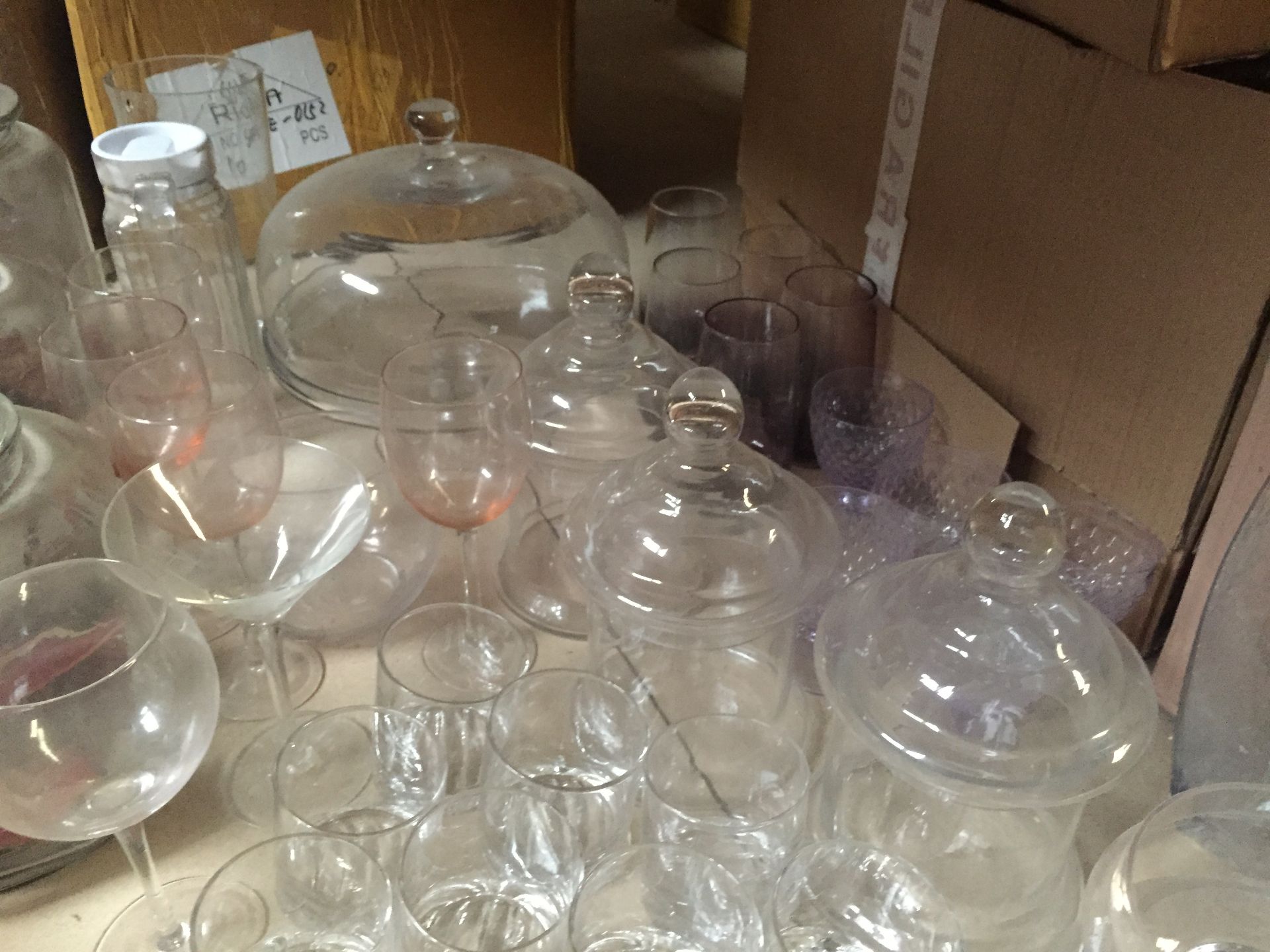 Bay 7. Large Amount Of Mixed Glass Loose. Whisky Glasses, Wine Glasses, Sweet Jars. Over 100 - Image 5 of 16