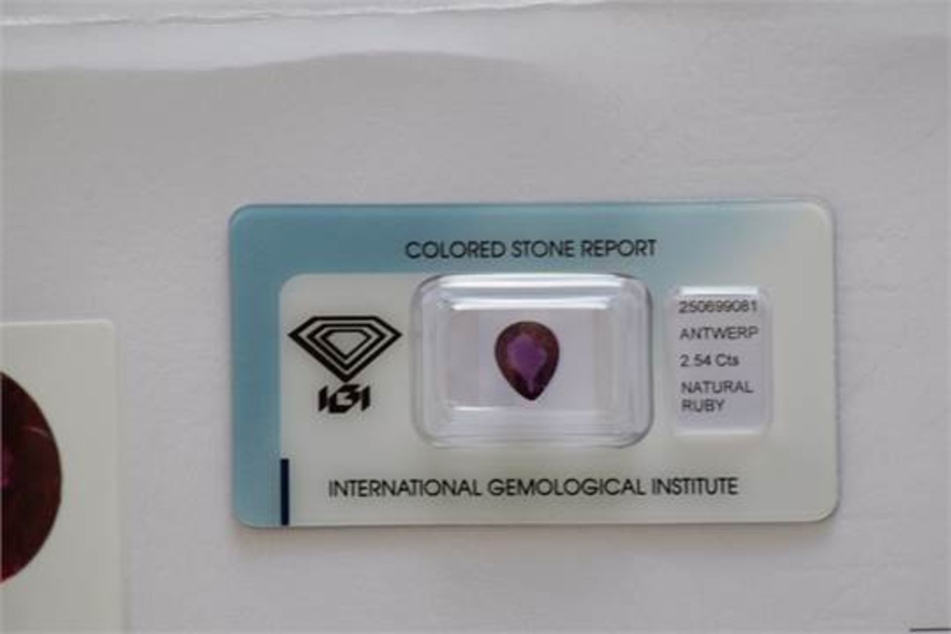 An Outstanding IGI (Belgium) certified 2.54ct Burma Ruby (Myanmar) Investment Gemstone.