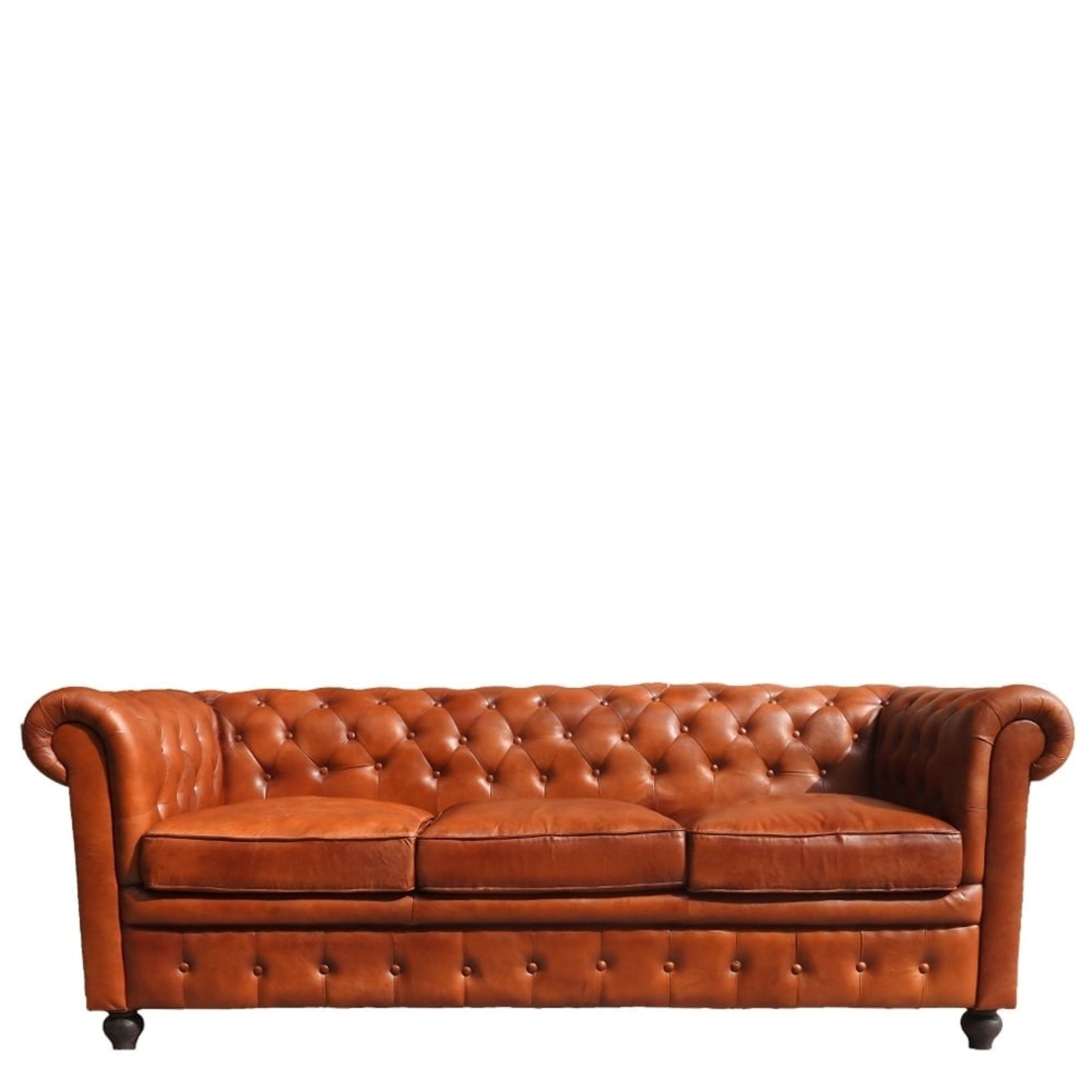 Shoreditch Leather Chesterfield 3-Seater Sofa Handmade - Image 2 of 3