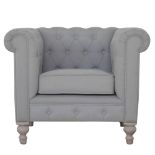 Maldon Linen Chesterfield In Grey