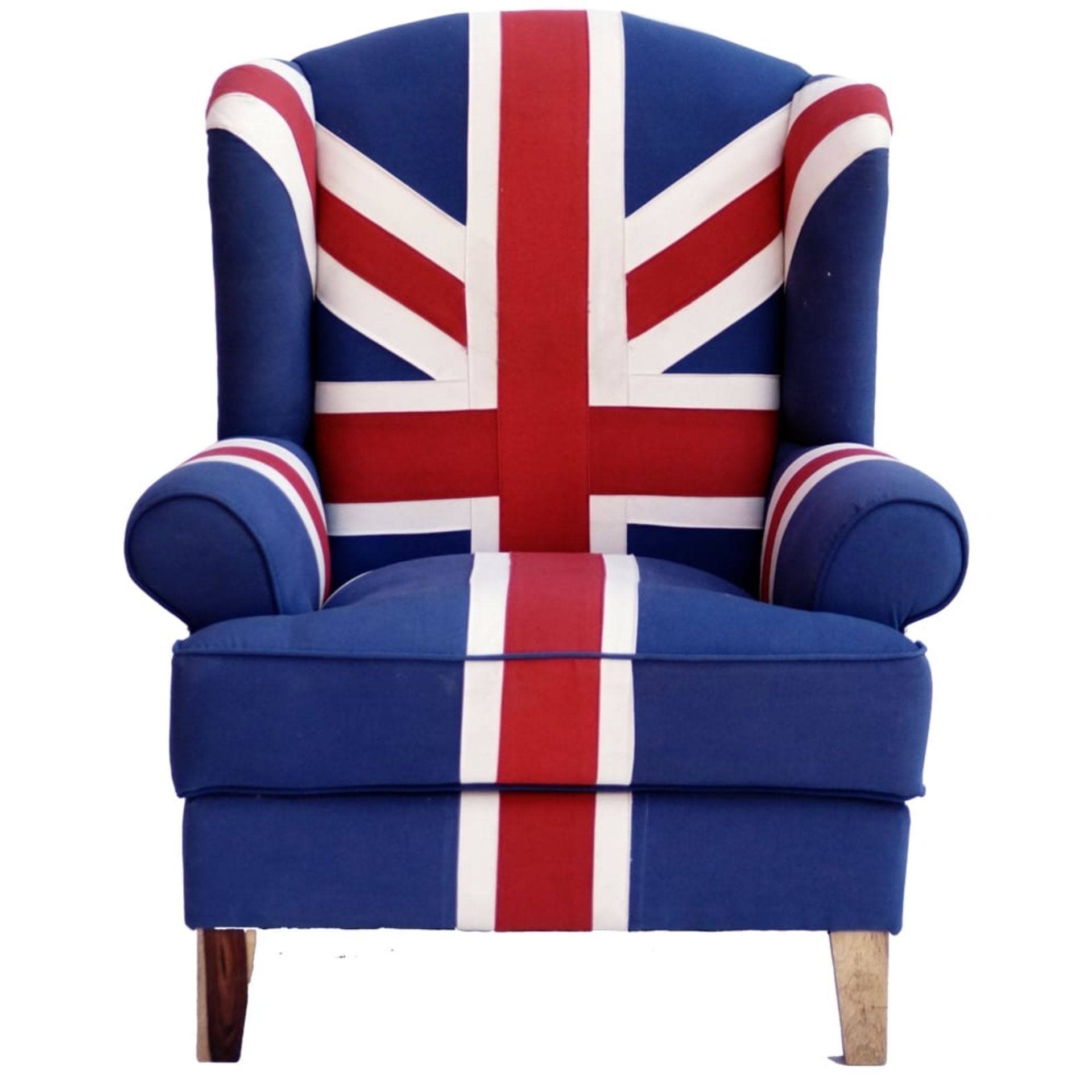 Union Jack Wingback Armchair - Image 2 of 6