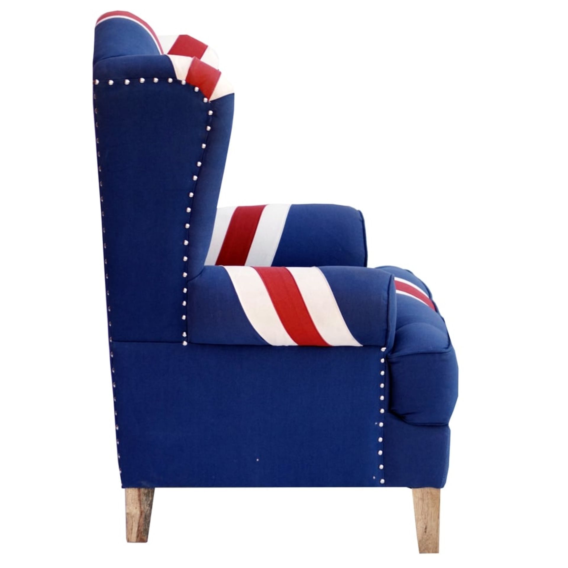 Union Jack Wingback Armchair - Image 4 of 6