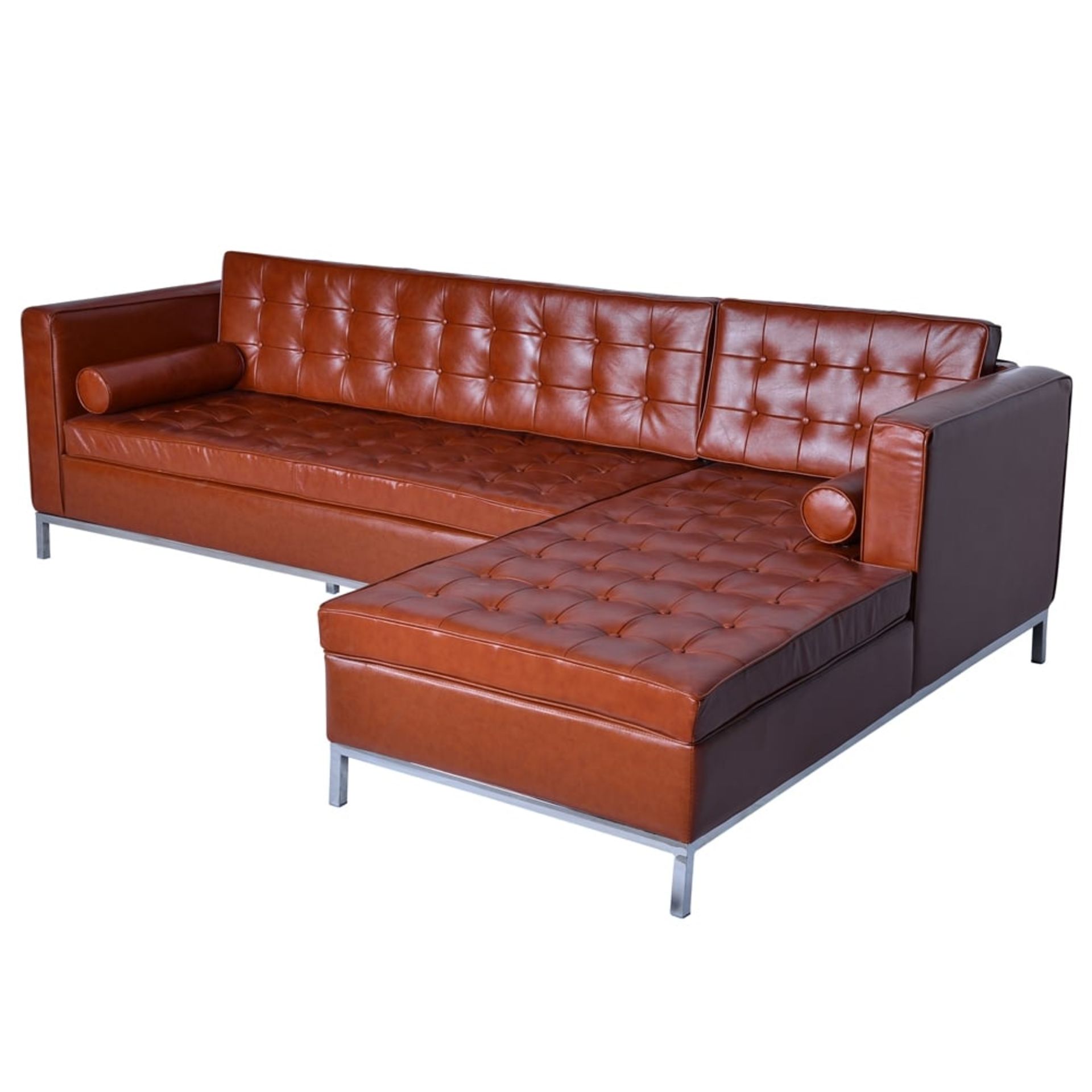 Leather Carpi Left Corner Sofa - Image 3 of 3