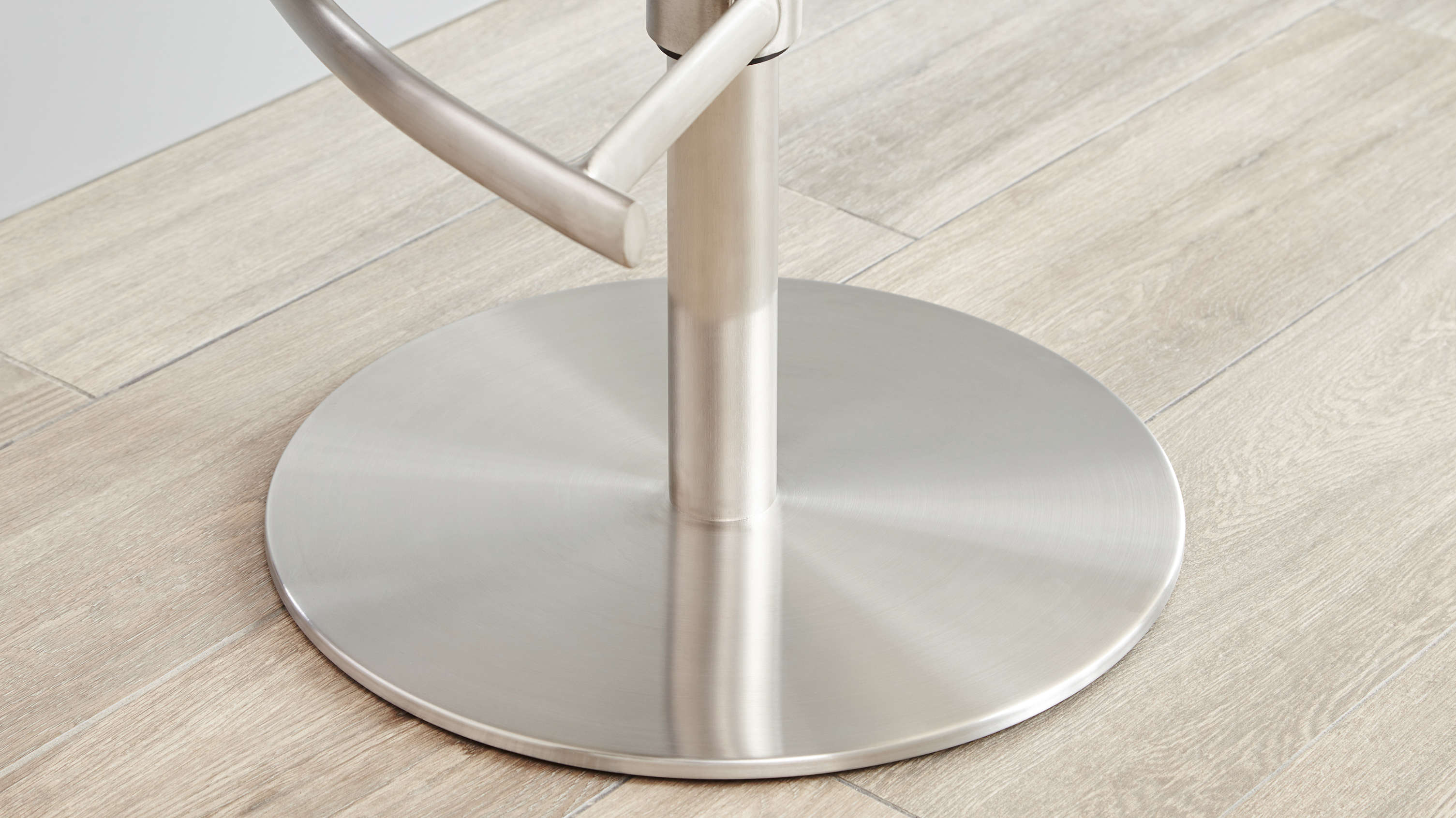 Pair of Elise Stainless Steel Gas Lift Bar Stool - Image 2 of 3