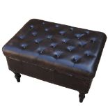 Leather Chesterfield Footstool