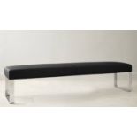 3 Seater Bench without Backrest - in Black