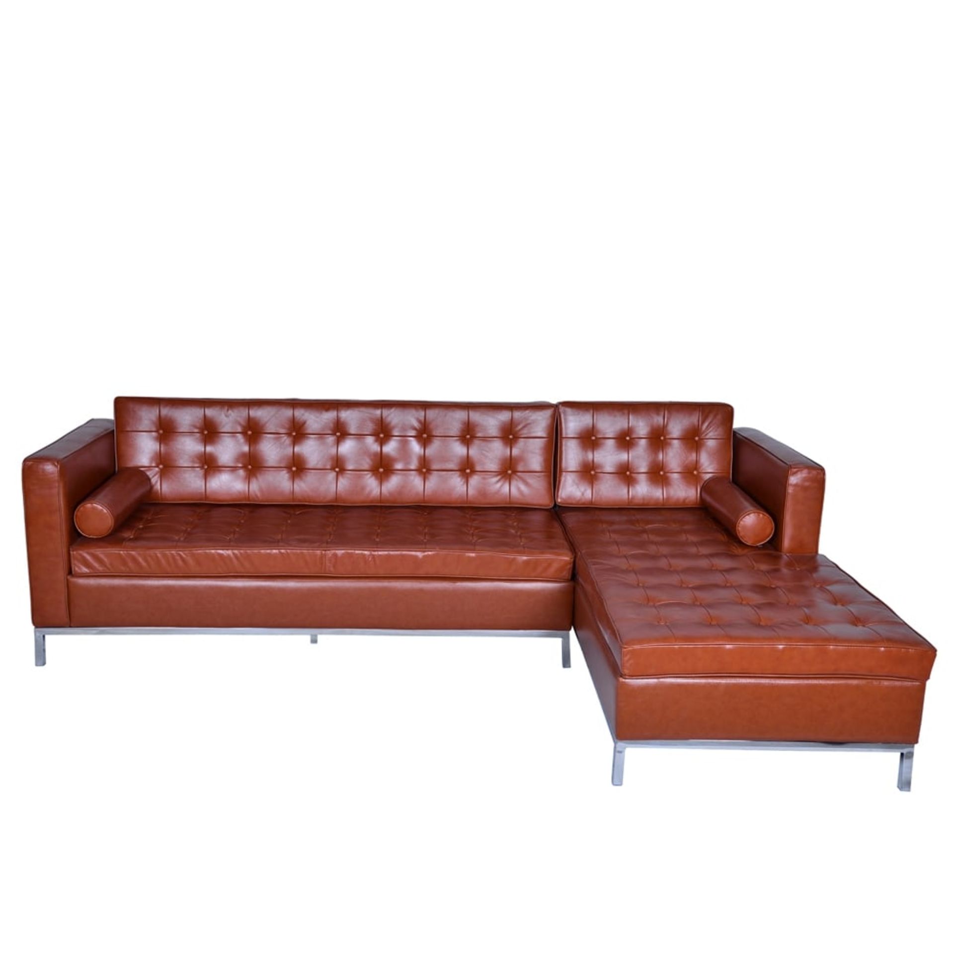 Leather Carpi Left Corner Sofa - Image 2 of 3
