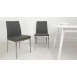 4 x Lucia Brushed Metal Dining Chair - in Putty Grey